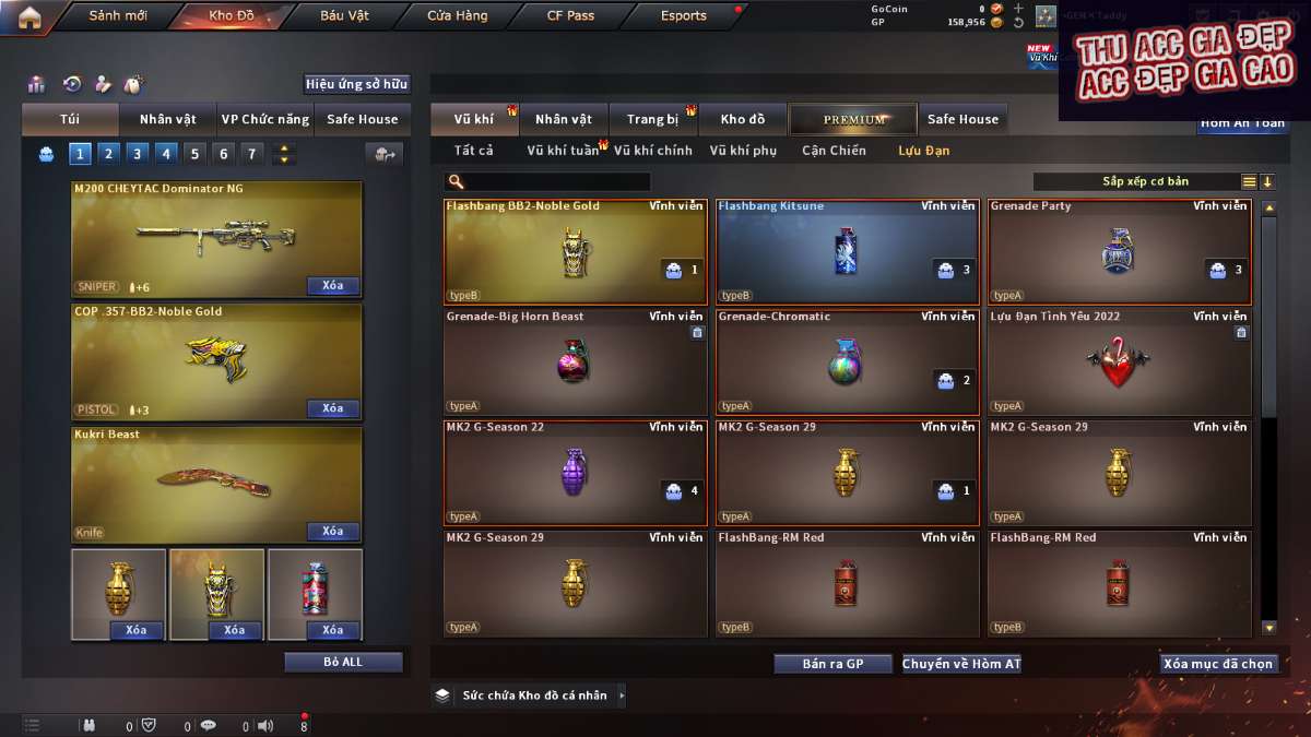 shop acc cf uy tin gia re